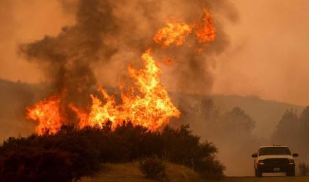 سه جنگل  کالیفرنیا در آتش سوخت+فیلم
