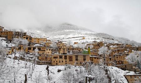 بارش برف در ماسوله +عکس‌ها