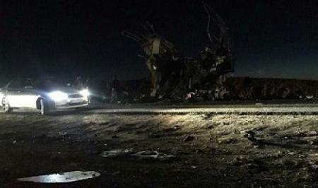 حادثه انتحاری برای اتوبوس کارکنان سپاه در سیستان و بلوچستان + فیلم