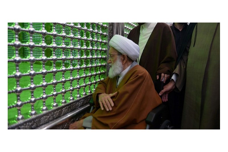 رهبر شیعیان بحرین، در حرم مطهر امام خمینی (ره) + عکس 