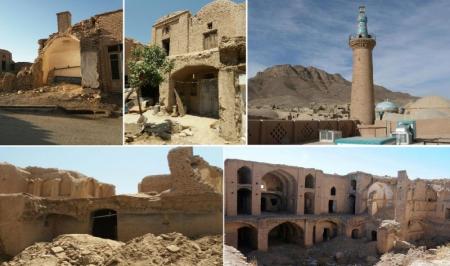 تخریب  تعداد زیادی از بناهای تاریخی یزد پس از بارش باران