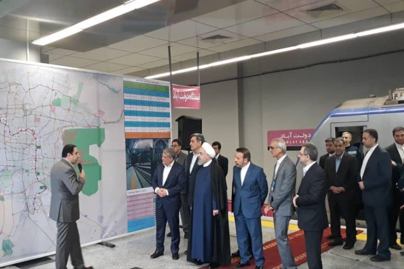 افتتاح فاز اول خط ۶ مترو تهران با حضور رئیس جمهور+نقشه خطوط