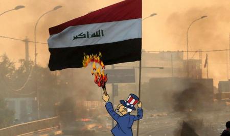 کاریکاتور| نقش آمریکا در فتنه عراق