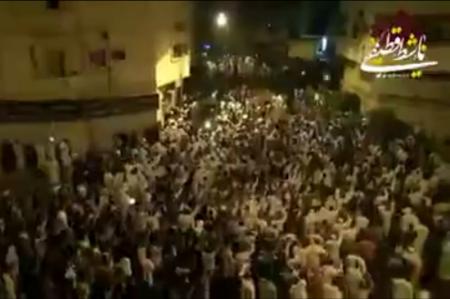 فیلم| طنین انداز شدن شعار مرگ بر آل سعود در شهر قطیف