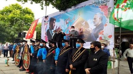 تشییع پیکر شهید مدافع حرم «سعید کمالی» در ساری برگزار شد