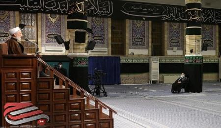 مراسم عزاداری شب هفتم محرم با حضور رهبر انقلاب برگزار شد