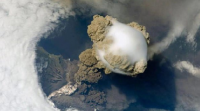  نمای فوران آتشفشان از فضا!+ فیلم 
