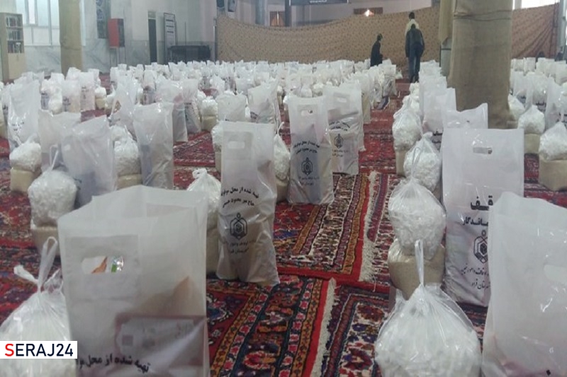 توزیع کمک‌های مؤمنانه مرکز نیکوکاری امام رضا(ع) در دهدشت
