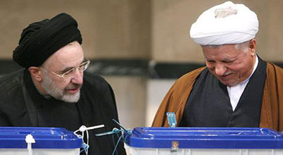 دیدار انتخاباتی هاشمی رفسنجانی و خاتمی/ تاکید خاتمی بر کاندیداتوری هاشمی /هاشمی:تصمیمی بر کاندیداتوری ندارم