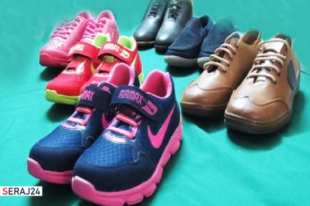  اهدای کفش به فرزندان خانواده های نیازمند در لرستان