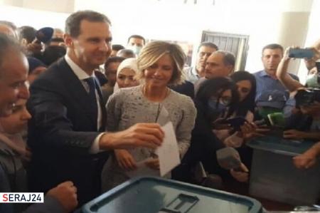 «بشار اسد» رأی خود در انتخابات ریاست جمهوری را به صندوق انداخت 
