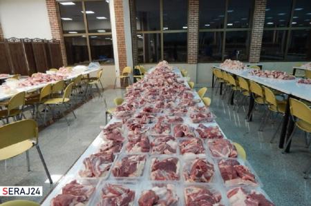 توزیع بیش از ۷۰۰ کیلوگرم گوشت قربانی بین نیازمندان ساوجبلاغ 