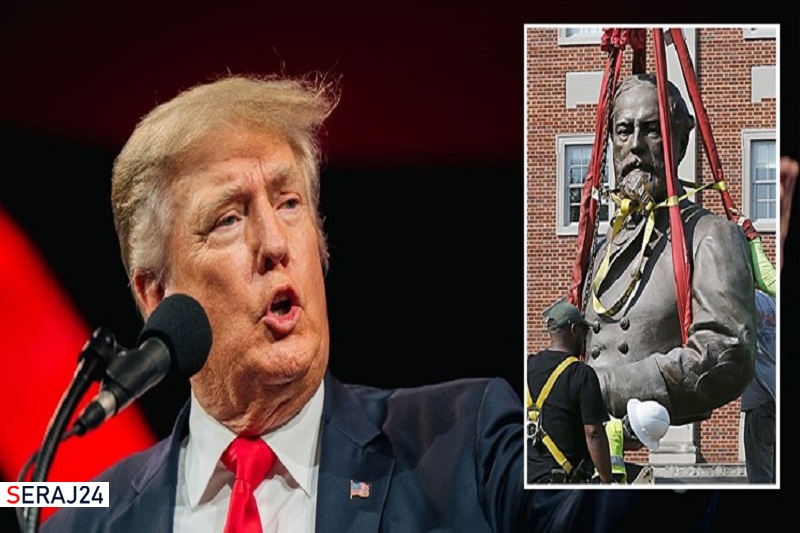  خشم ترامپ از برداشته شدن مجسمه نماد نژادپرستی در آمریکا 