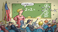 کلاس ریاضی به سبک آمریکایی+ کاریکاتور