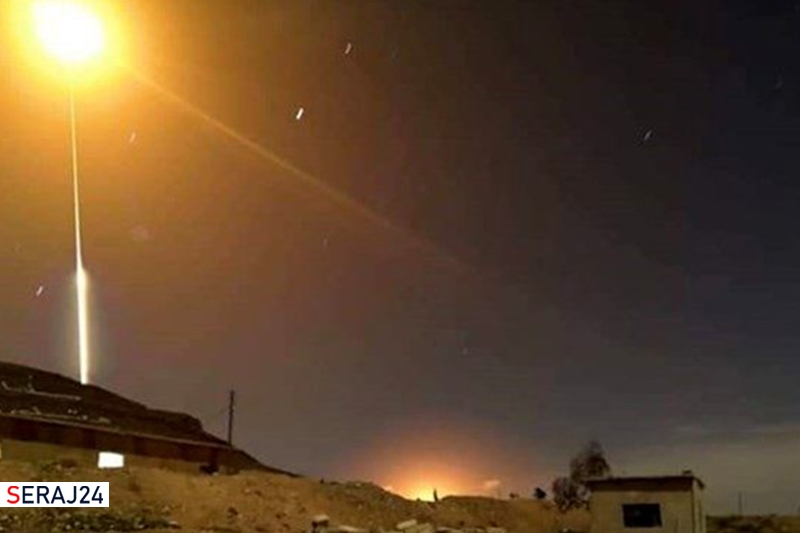 مقابله پدافند هوایی سوریه با اهداف متخاصم در آسمان حمص