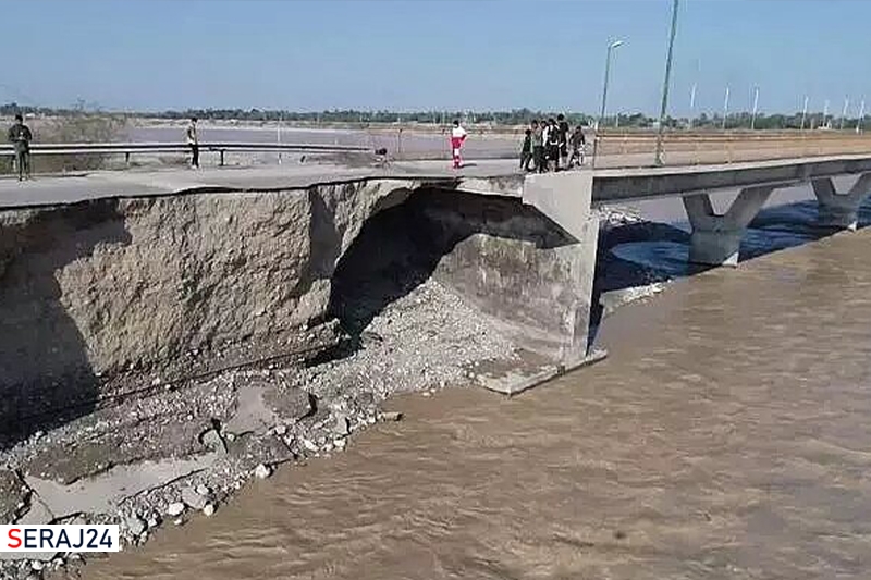 پل بسیج میناب تا اطلاع ثانوی مسدود شد/به رودخانه نزدیک نشوید