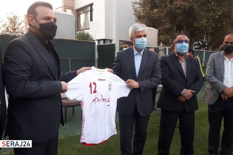 حضور وزیر ورزش در تمرین تیم ملی فوتبال ایران