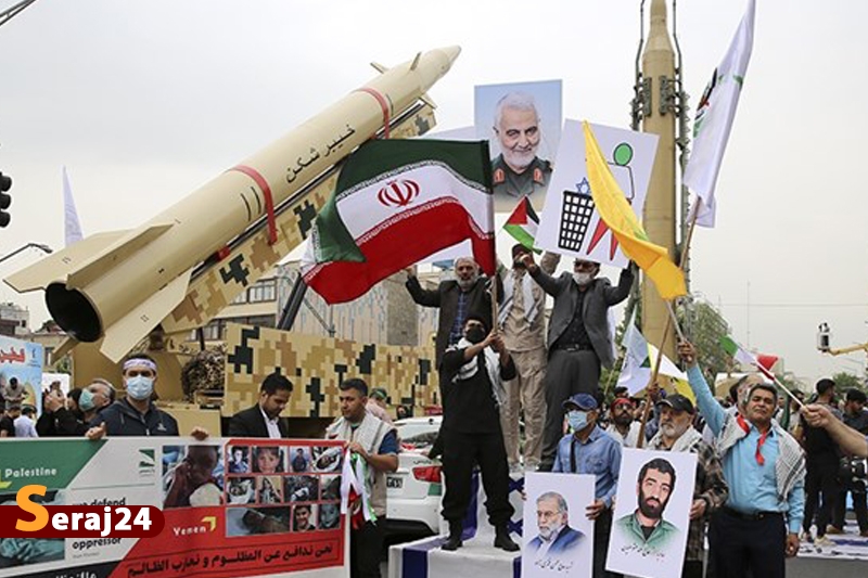 روز قدس در تهران/ از حمل تابوت آمریکا بر دستان دهه نودیها تا نمایش بیسابقه موشکهای محور مقاومت