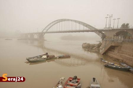 هشدار سطح نارنجی گرد و خاک در خوزستان صادر شد
