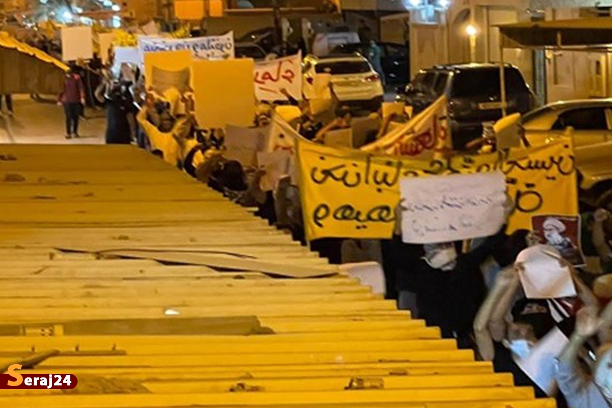 راهپیمایی صدها بحرینی در اعلام همبستگی با آیت الله عیسی قاسم