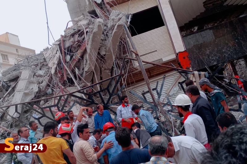 آخرین اخبار ۵ روز بعد از ریزش ساختمان در آبادان/ تاکنون ۲۴ نفر کشته شدند، حضور معاون اول رییس جمهور