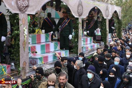 تشییع و تدفین شهدای گمنام در چهار منطقه تهران