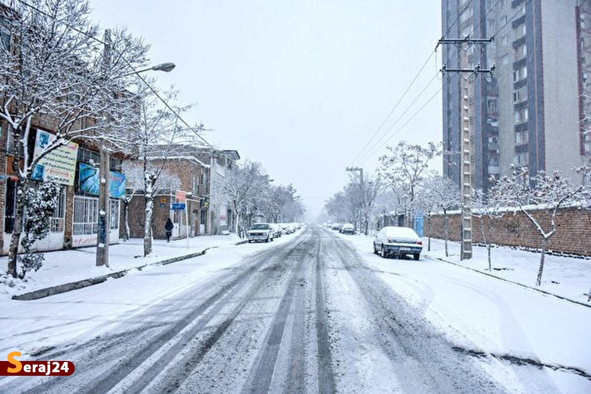 بارش شدید برف در تهران + تصاویر