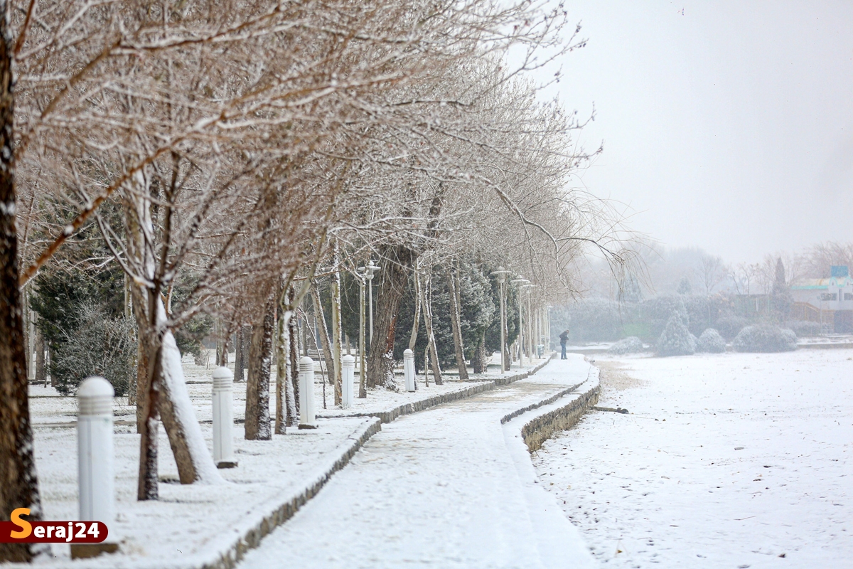 بارش برف و باران در جاده‌های ۷ استان
