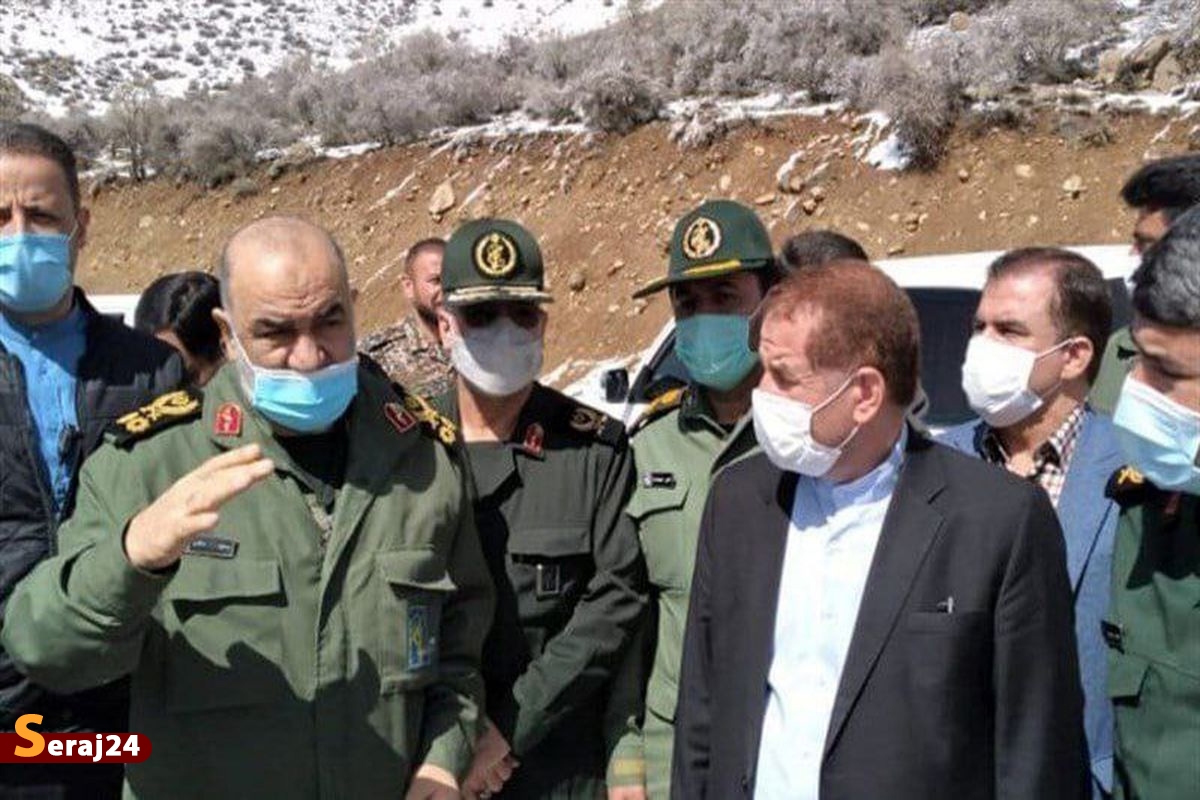 بازدید سرلشکر سلامی از مناطق زلزله‌زده خوی