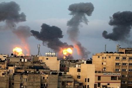 موج جدید حملات هوایی صهیونیست ها به غزه + فیلم 