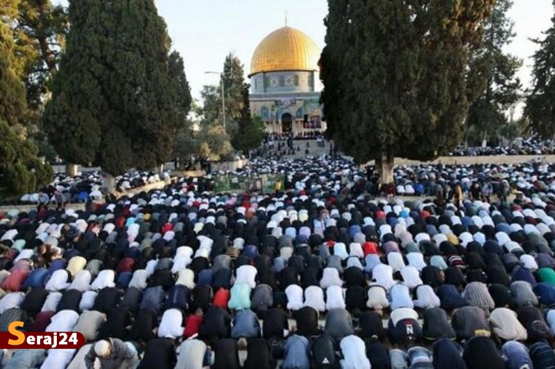 برگزاری نماز عید فطر در مسجدالاقصی با حضور ده‌ها هزار فلسطینی