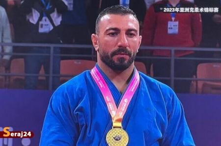 قهرمان جودو مدالش را به خانواده شهید « احمدی» تقدیم کرد