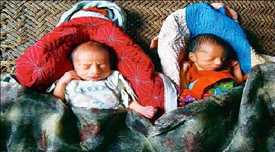 نرخ عجیب تولد دوقلوها در روستایی در شمال هندوستان