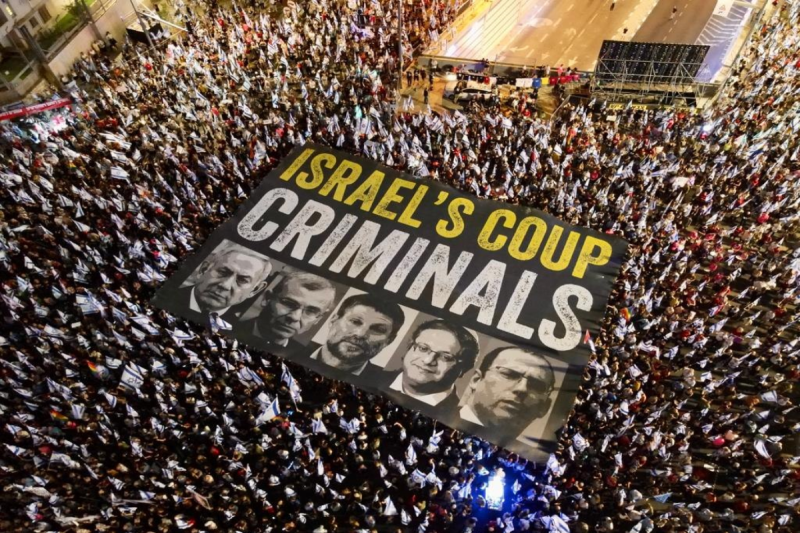 استمرارتظاهرات علیه نتانیاهو در سرزمین‌های اشغالی + تصاویر 