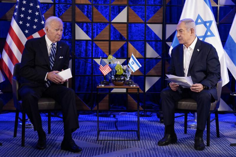 اظهارات عجیب بایدن در دیدار نتانیاهو درباره حمله به بیمارستان المعمدانی