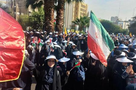 تجمع دانش‌آموزان تهرانی در حمایت از کودکان غزه