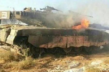 انهدام نفربر ارتش اسرائیل توسط القسام