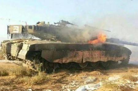 عملیات مقاومت علیه ارتش اسرائیل و انهدام تانک مرکاوا در غزه