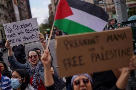 ادامه تظاهرات دانشجویان حامی فلسطین در آمریکا و شلیک گاز اشک‌آور توسط پلیس