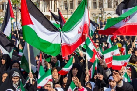 راهپیمایی نمازگزاران جمعه در حمایت از فلسطین