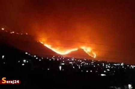 آتش‌سوزی گسترده در شمال فلسطین اشغالی در پی حملات حزب‌الله لبنان