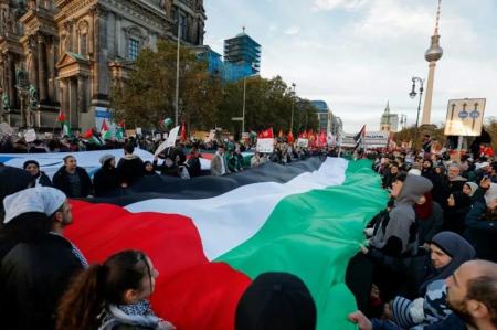 تظاهرات حامی فلسطین در سراسر اروپا