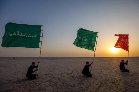 آغاز حرکت زائران اربعین کربلا از جنوبی ترین نقطه عراق + تصاویر