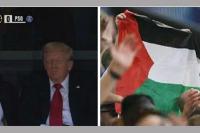پرچم فلسطین شوی فوتبالی ترامپ را خراب کرد