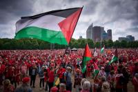 خارجی‌ها نیز شعار مرگ بر اسرائیل سر دادند + تصاویر