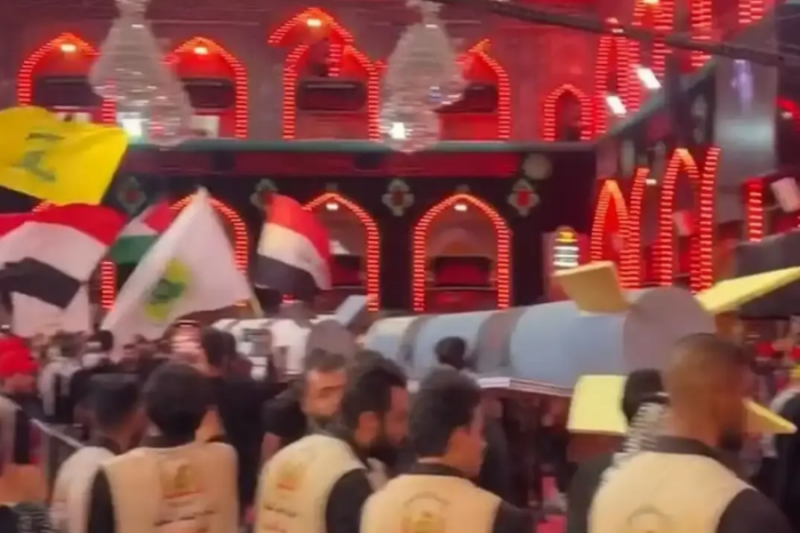 ماکت موشک‌های ایران در حرم امام حسین (ع) + فیلم