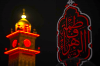 سیاهپوش شدن حرم امام علی(ع) در عزای حضرت زهرا(س)  + تصاویر