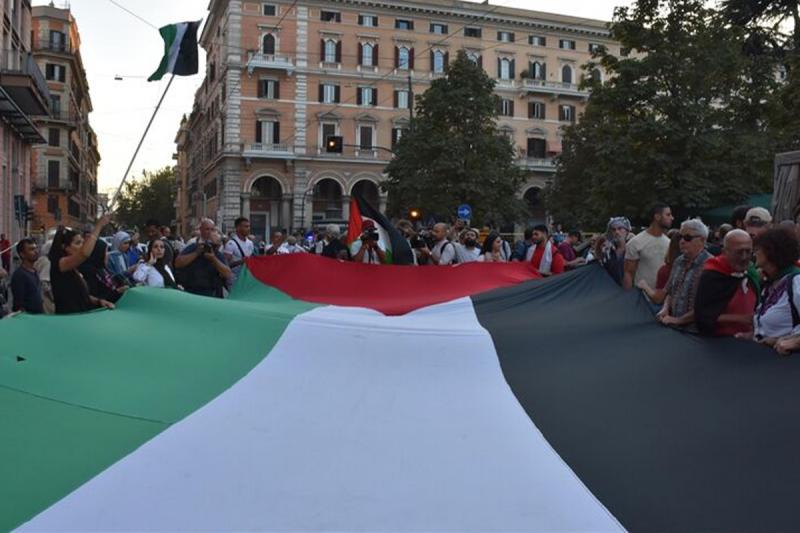 تظاهرات هزاران ایتالیایی در حمایت از فلسطین 