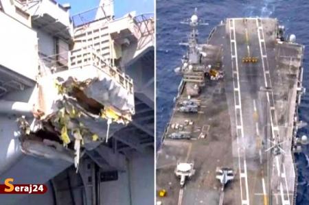 افشای خسارت ۱۰۰ میلیون دلاری ناو معروف آمریکا