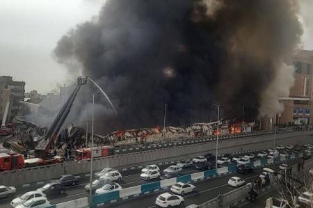 دستور عارف برای پیگیری فوری و گزارش حادثه آتش‌سوزی بازارچه غرب تهران